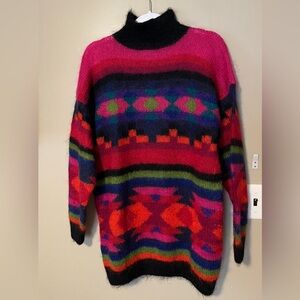 Vintage Michelle Stuart Hand Knit Mohair Southwestern Sweater